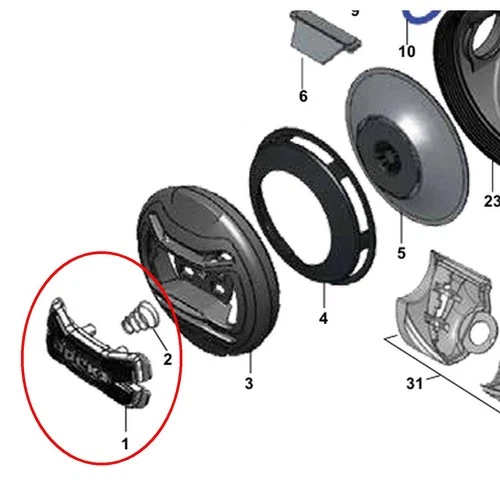 SF-1 TopDeal: Apeks XTX Luftduschenknopf mit Feder ab 2013 grün (AP0624/G)