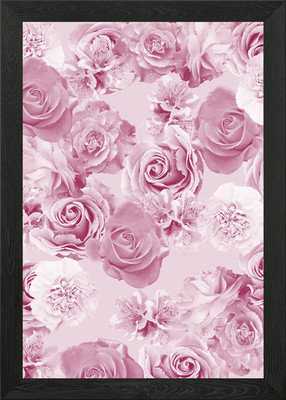 BLUMENMUSTER 2 gerahmte Wandbilder Poster Leinwanddruck Bild