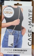 Case-Mate Crossbody Chain for Cell Phone Leather and Gold Chain Fits All Cases