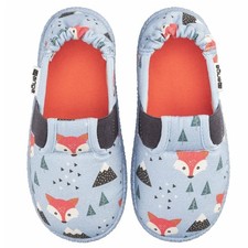 Nanga Kinder Hausschuh Füxlein2.0 Slipper Latexsohle Barfussschuh hellblau
