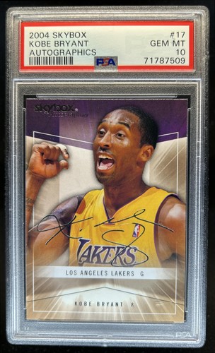 2004-05 Skybox Autographics Kobe Bryant #17 Lakers PSA 10 GEM MINT