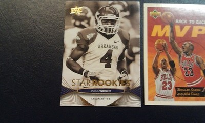Jarius Wright Arkansas STAR ROOKIES #180 NFL 2012 Upper Deck Oversize RARE SEPIA