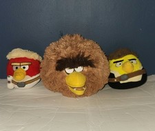 PREOWNED Angry Birds Star Wars Plush Set Of 3 Luke Sky Walker Han Solo Chewbacca