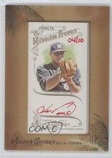 2014 Topps Allen & Ginter's Framed Mini Red Ink 4/10 Wily Peralta Auto d1f