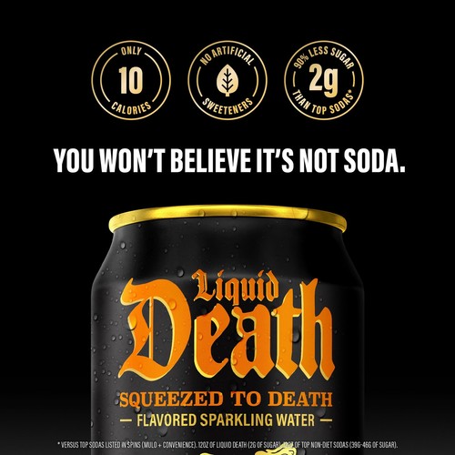 , Squeezed to Death, Orange-Flavored Sparkling Water, 12-Pack (12oz Cans), Lo... - Picture 4 of 8