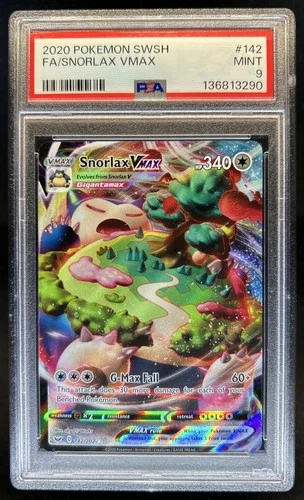 2020 Pokemon SWSH Snorlax Holo #142/202 PSA 9