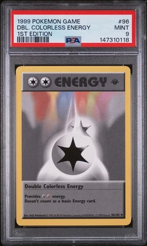 1999 POKEMON BASE SET 1ST EDITION #96 DOUBLE COLORLESS ENERGY PSA 9