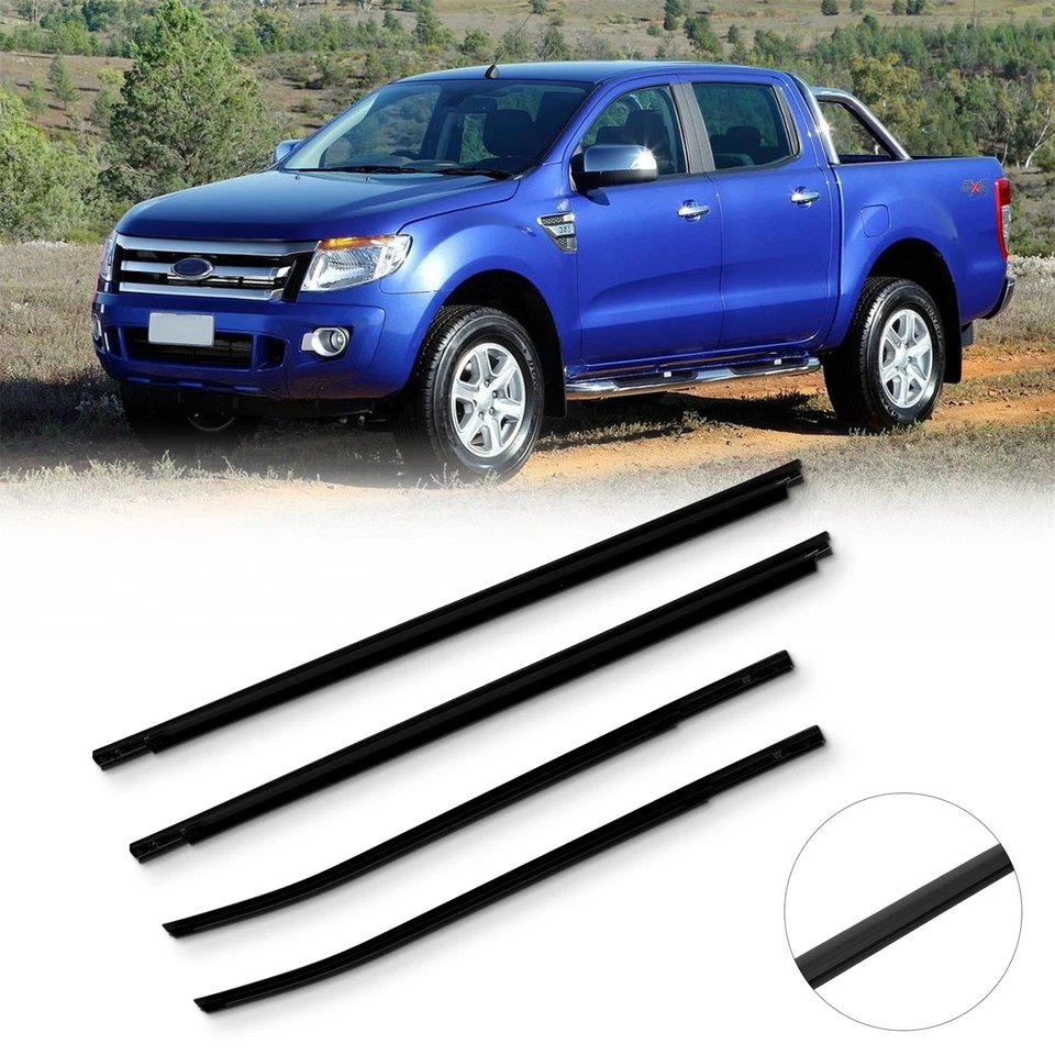 Cinturón de sellado para molduras de ventana exterior Ford Ranger 2011-2021 4 piezas Foto 3 de 4