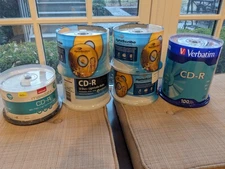 Huge Lot of 350 Mixed CD-R Recordable Digital Compact Discs - Blank New Sealed