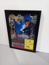 Rare Shadowrun SNES  Werbeblatt Poster Gerahmt Ad Page Framed Werbung Flyer