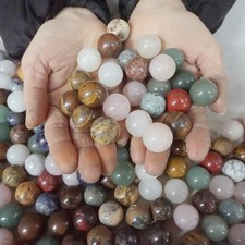 7.4LB 300 Small A Set Of Natural Quartz Crystal Jasper Sphere Ball Healing 20mm