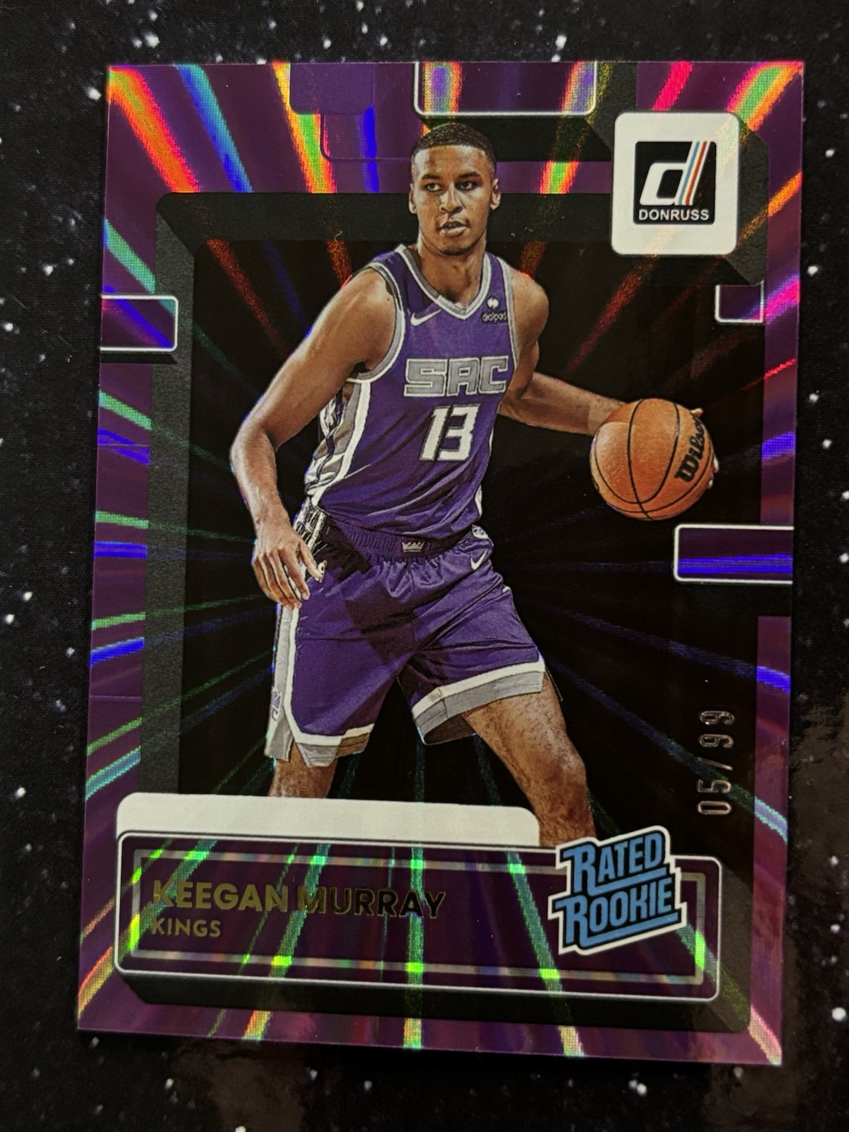 2022 Donruss Keegan Murray Rated Rookie RC Purple Laser /99 #204 Free Shipping