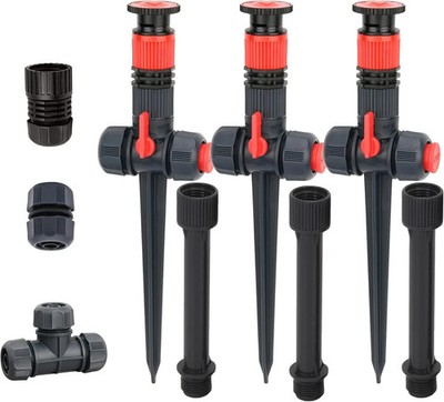 96093 Multi-Adjustable Flex Design Garden Sprinkler with Extension Set, Great fo