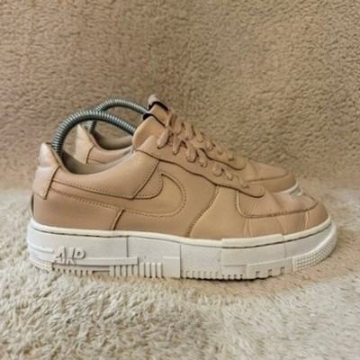 Nike Air Force 1 Pixel Particle Beige Leather Sneakers CK6649-200 Womens 7.5