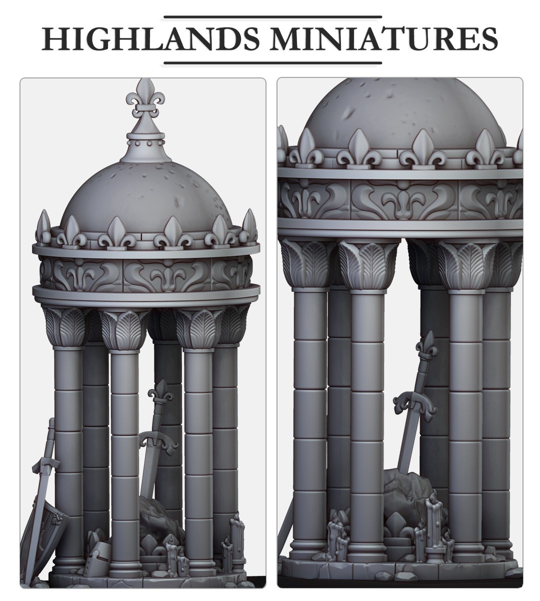 Chevaliers de Gallia Filler chapelle pour décorer vos tables de jeu de rôle