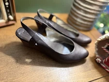 Banana Republic Dark Brown Slingback Wedges