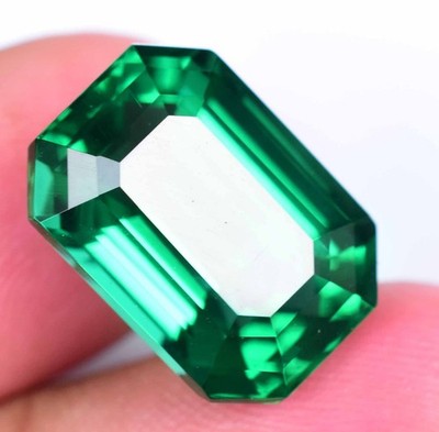 Natural Green Emerald 10.95 Ct Emerald Cut AGL Certified Stunning Loose Gemstone