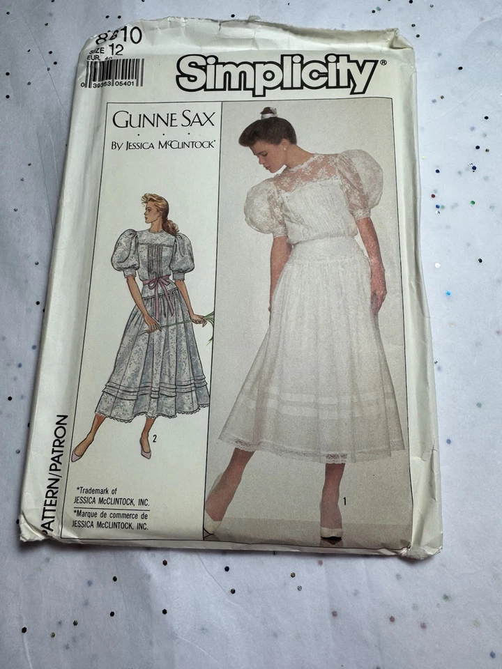 Simplicity Pattern 8610 Gunne Sax By Jessica McClintock SZ 12 UNCUT;FF - Image 2 of 4