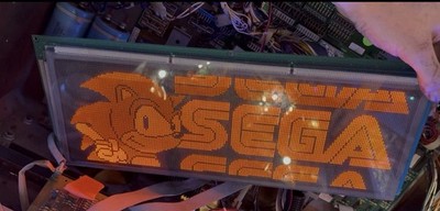 Sega Pinball Original 192x64 Plasma Dot Matrix Display Game Tested 100% Working