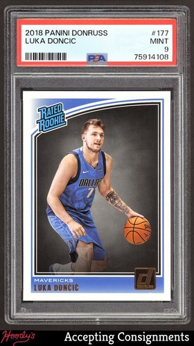 2018-19 Donruss #177 Luka Doncic RATED ROOKIE RC MAVERICKS PSA 9 MINT