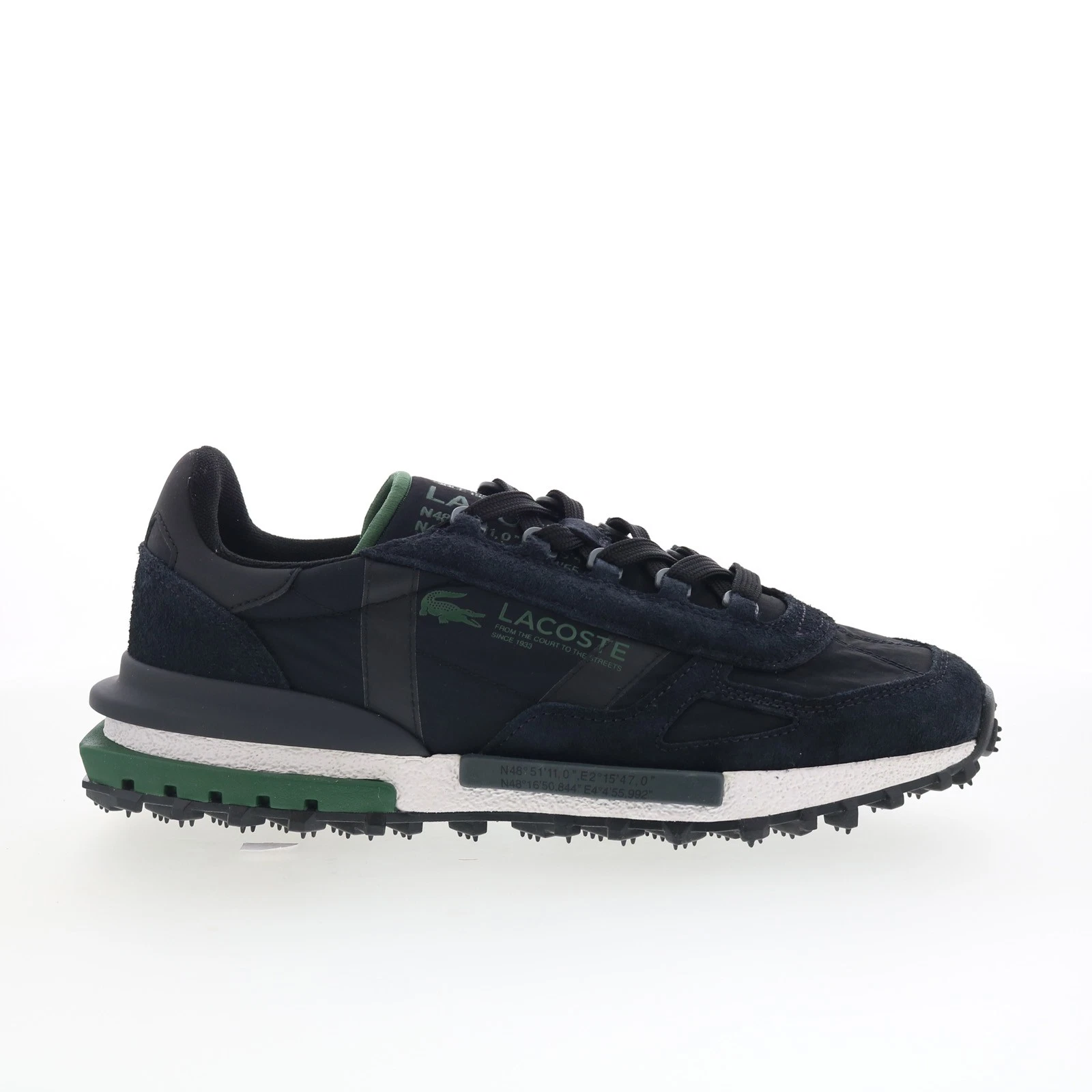 Lacoste Elite Active 1262 SMA Mens Black Suede Lifestyle Sneakers Shoes
