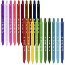 Gel Pens With Retractable Medium Point 0.7mm , 20 Pack Colored Gel Pens, Ass...