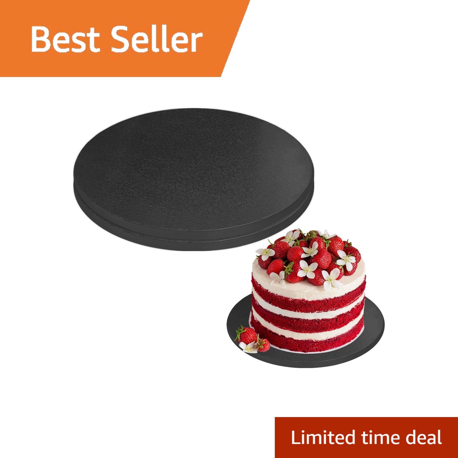 Aumodizzy Black Round Cake Drums 12 Inch 2 Pack | eBay
