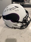 TJ Hockenson Minnesota Vikings Autographed Full Size Replica Helmet
