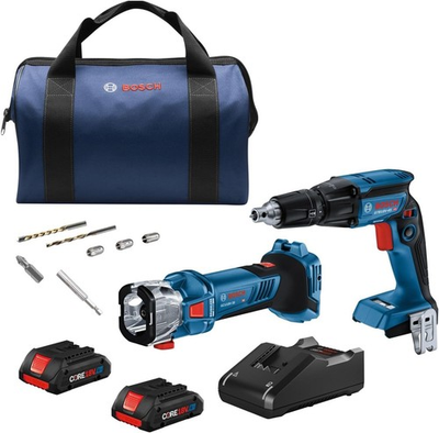 #ad BOSCH GXL18V 291B25 18V 2 Tool Combo Kit with Brushless Screwgun amp; Cut Out Tool $229.00