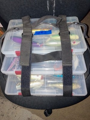 Large Assortment of Surface Lures, etc with Cases - Striped Bass, Bluefish, etc.