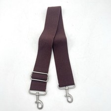 Adjustable Replacement Brown Canvas Cotton Luggage Briefcase Bag Strap 2  Silver