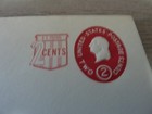 1953 Embossed 2 cent Envelope with another 2 cent revaluation. EX — photo 2