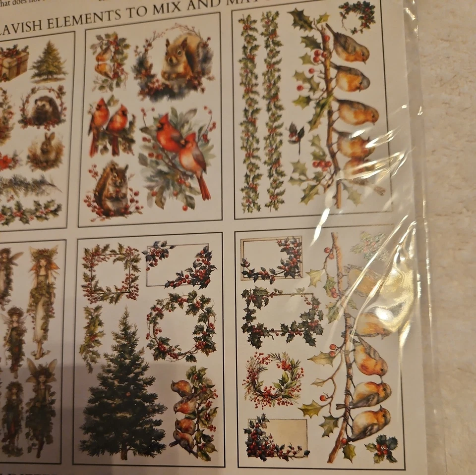 New IOD Transfers "Yuletide" Christmas Holiday with Rub On Applicator - Image 4 of 4