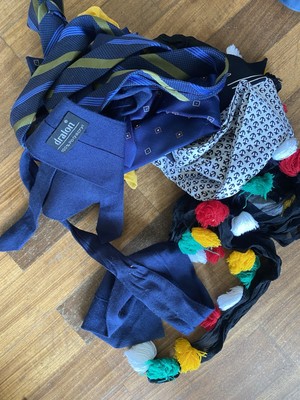 Tasche Mit Vintage Accessoires Bulk Konvolut Schmuck Bademode Tücher Krawatten