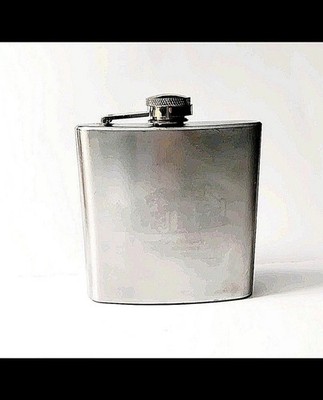 Vtg Four Roses Distillery Anniversary Whisky Flask Metal Stainless Steel 6 Oz.