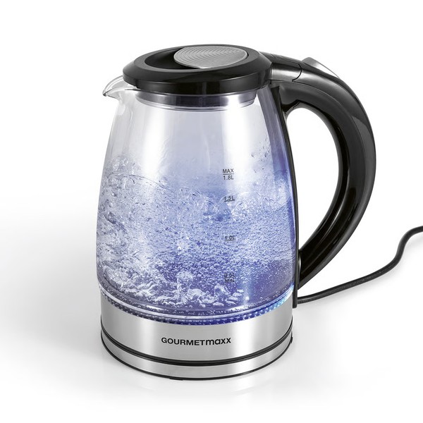 Gourmetmaxx Glas Wasserkocher 1,8L Led Teekocher Elektrisch 1800W Teekessel-image