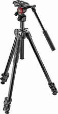Manfrotto - 290 Tripod with Fluid Video Head - Black - 290 Light Kit Video Head