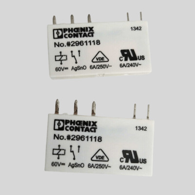 2PCS NEW Phoenix Contact No.#2961118 5 Pins 6A 250VAC 60VDC Miniature Relay