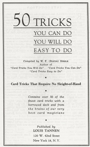 Vintage 50 TRICKS YOU CAN DO~YOU WILL DO~EASY TO DO by W. F. Rufus Steele -1946 - Picture 2 of 3