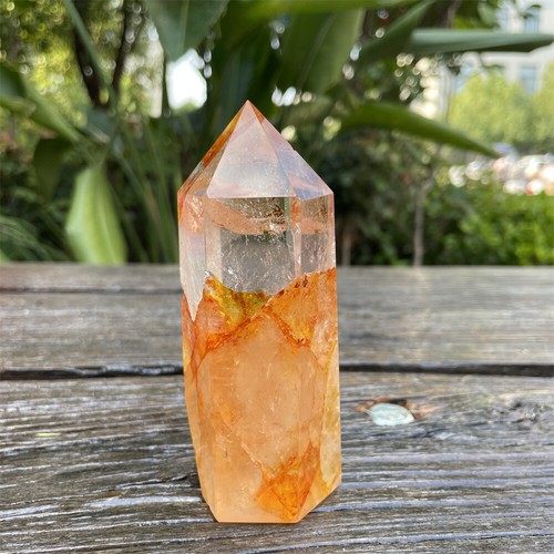 0,6 Pfund 4,3 Zoll Goldener Heilpunkt Quarz Kristall Turm Heilung Reiki Energie Geschenk C1 - Bild 3 von 12