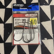Owner 5191-141 All Purpose Worm Size 4/0 Hook Z-Neck Style Fishing (4 Pack)