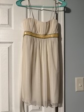 Ivory Knee Length Formal Wedding Dress Preowned- Small Stain On Dress