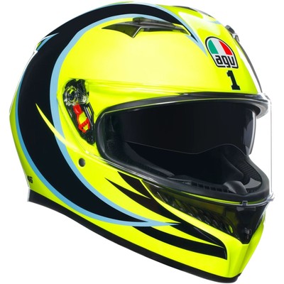 Motorcycle Helmet S - AGV K3 Rossi Wt Phillip Iceland 2005 Integral Sun Visor