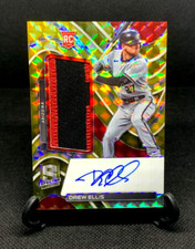 DREW ELLIS 2022 Panini Chronicles Spectra Gold Prizm Patch Auto RC /10