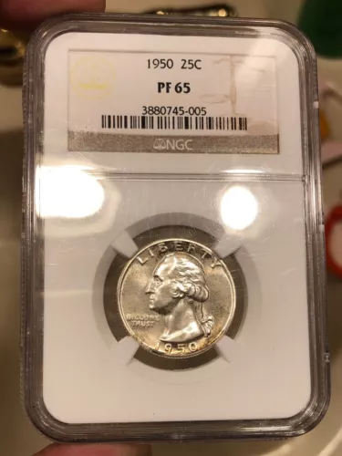 1950 Proof Washington Quarter graded PR65 by NGC Key Date Low Mintage