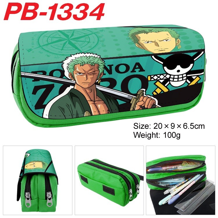 One Piece Anime Pen Pouch Canvas Stationery Box Kid School Pencil