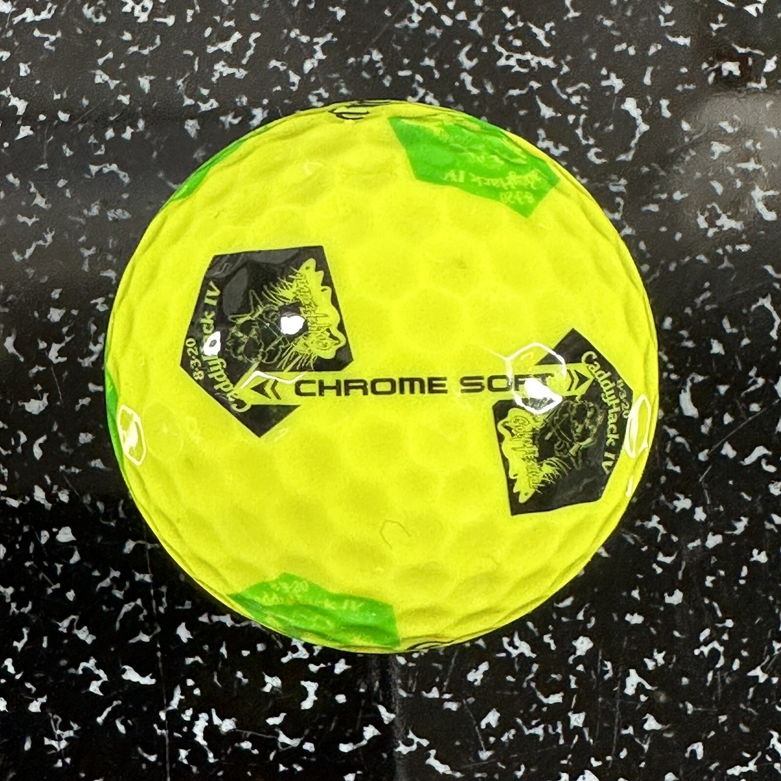 1 RARE Callaway Chrome Soft Truvis Golf Ball Caddyhack IV Yellow
