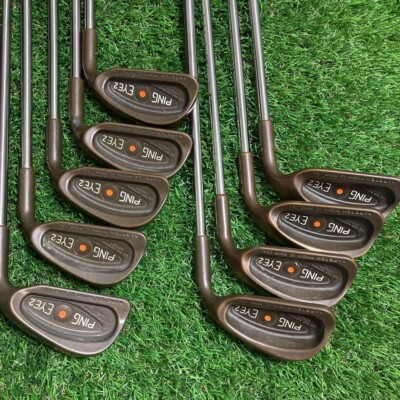 Set De Fers Ping Eye2+ Cuivre Béryllium Orange Dot 9 Clubs #3-9,W,S - Occasion