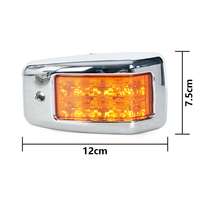 2Pcs LED Electroplated Turn Signal Light For Hino 500 700 Ranger Truck Fc Fd Gd