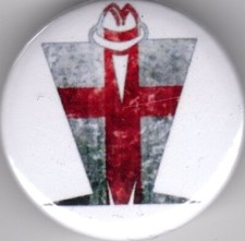 'M' PIN Button BADGE 25mm MADNESS - NUTTY BOYS - ENGLAND - ST GEORGE - SKA 2TONE